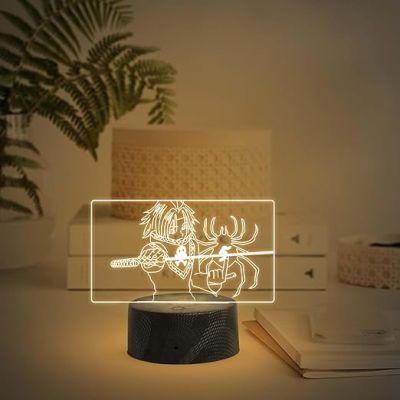 3D Illusion FeitanHunterXHunter   Anime LED Night Light for Kids Bedroom Decor  Warm White Light  Anime Home Decor Light