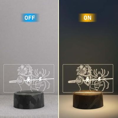 3D Illusion FeitanHunterXHunter   Anime LED Night Light for Kids Bedroom Decor  Warm White Light  Anime Home Decor Light