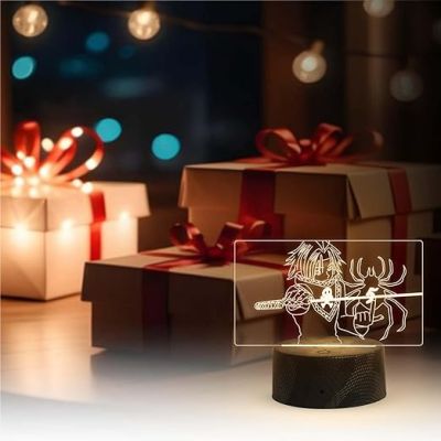 3D Illusion FeitanHunterXHunter   Anime LED Night Light for Kids Bedroom Decor  Warm White Light  Anime Home Decor Light