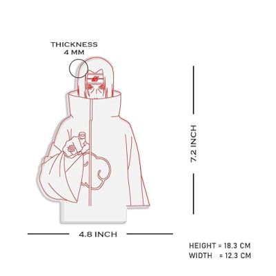 3D Illusion Anime Figure Desk Table Lamp with Warm White   Birthday Gift for Anime Lover  Bedside Table Lamp (Itachi GenjutsuOtaku)