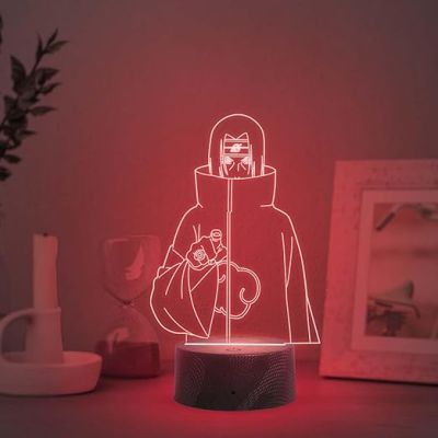 3D Illusion Anime Figure Desk Table Lamp with Automatic Color Changing Light  Birthday Gift for Anime Lover (Itachi GenjutsuOtaku)