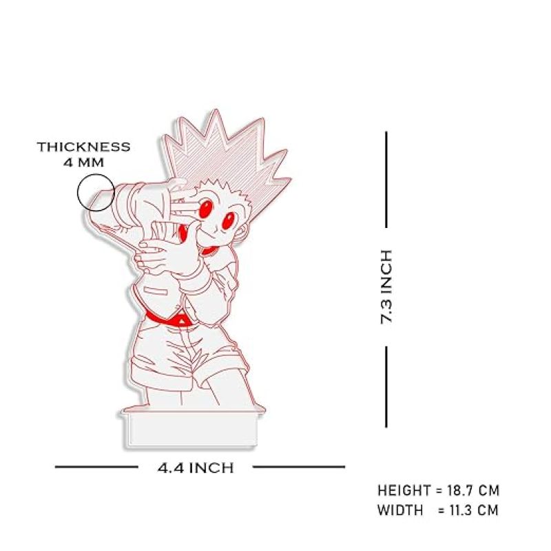 3D Illusion HunterXHunter  Anime Home Decor Night Lamp with Warm White Light  Action Figure Desk Decor Light