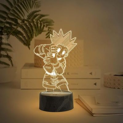 3D Illusion HunterXHunter  Anime Home Decor Night Lamp with Warm White Light  Action Figure Desk Decor Light