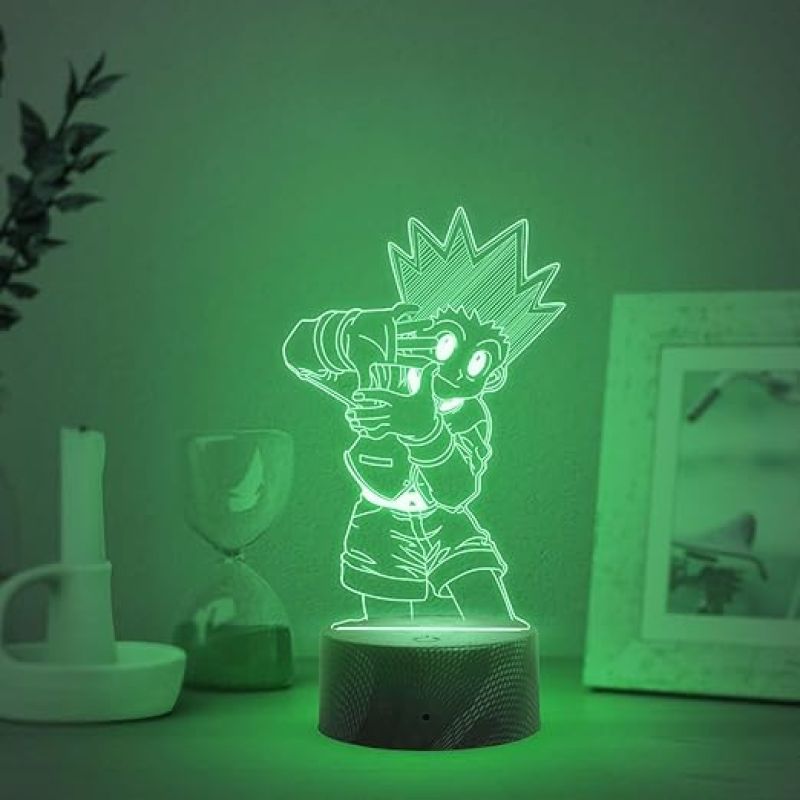 3D Illusion HunterXHunter  Anime Home Decor Night Lamp with Automatic Color Changing Light  Action Figure Desk Decor Light