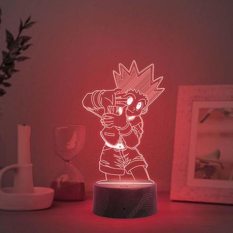 3D Illusion HunterXHunter  Anime Home Decor Night Lamp with Automatic Color Changing Light  Action Figure Desk Decor Light