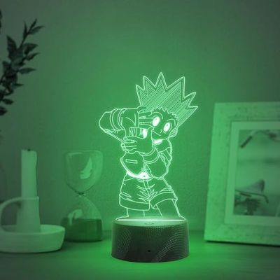 3D Illusion HunterXHunter  Anime Home Decor Night Lamp with Automatic Color Changing Light  Action Figure Desk Decor Light