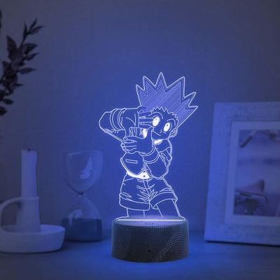 3D Illusion HunterXHunter  Anime Home Decor Night Lamp with Automatic Color Changing Light  Action Figure Desk Decor Light