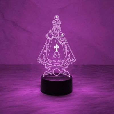 3D Illusion Jesus Cross Night Lamp  King Prince Figures Led Lamp with Automatic Color Changing Light  3D Desk Table Christmas Gift  Gift for Christian Friend