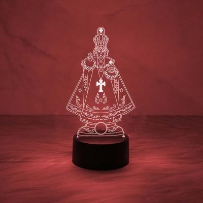 3D Illusion Jesus Cross Night Lamp  King Prince Figures Led Lamp with Automatic Color Changing Light  3D Desk Table Christmas Gift  Gift for Christian Friend