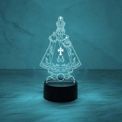 3D Illusion Jesus Cross Night Lamp  King Prince Figures Led Lamp with Automatic Color Changing Light  3D Desk Table Christmas Gift  Gift for Christian Friend