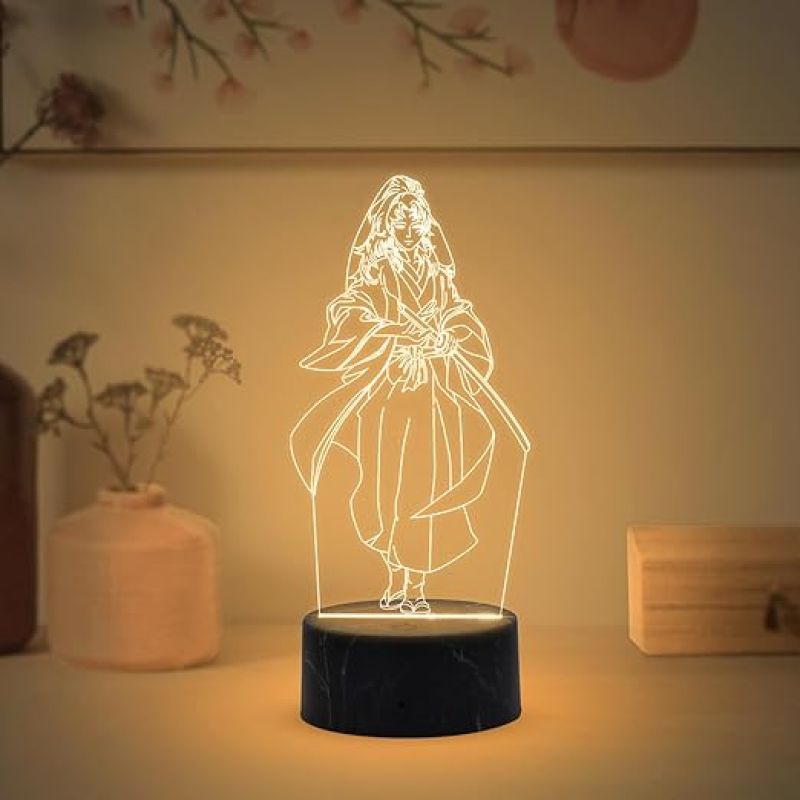 3D Illusion YoriichiTsugikuni548 Anime Lamp with Warm White Light   Kids Room Decor Light  Gift for Anime Lover  Birthday Gift