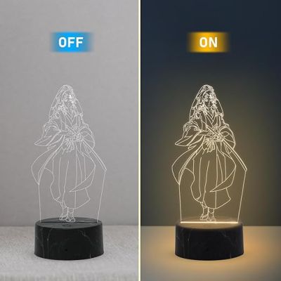 3D Illusion YoriichiTsugikuni548 Anime Lamp with Warm White Light   Kids Room Decor Light  Gift for Anime Lover  Birthday Gift