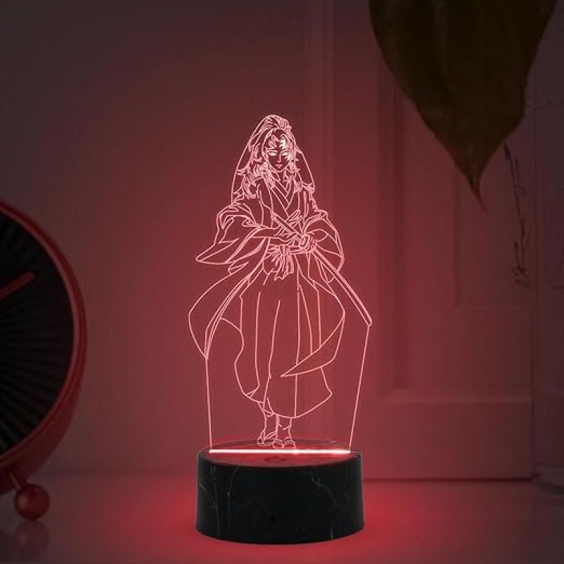 3D Illusion YoriichiTsugikuni  Anime Lamp with 7 Color Changing Light  Kids Room Decor Light  Gift for Anime Lover  Birthday Gift