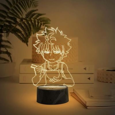 3D Illusion Anime Figure Desk Table Lamp with Warm White Light  Birthday Gift for Anime Lover  Bedside Table Lamp (Hunter X Hunter)
