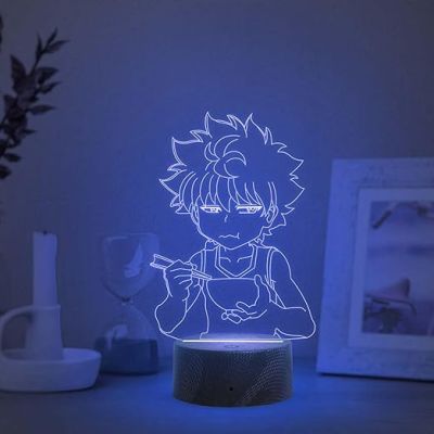 3D Illusion Anime Figure Desk Table Lamp with Automatic Color Changing Light  Birthday Gift for Anime Lover (Hunter X Hunter)