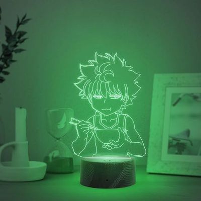 3D Illusion Anime Figure Desk Table Lamp with Automatic Color Changing Light  Birthday Gift for Anime Lover (Hunter X Hunter)