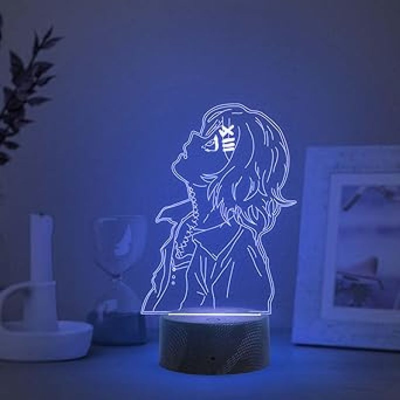 3D Illusion Anime Figure Desk Table Lamp with Automatic Color Changing Light  Birthday Gift for Anime Lover (JuuzouSuzuya)