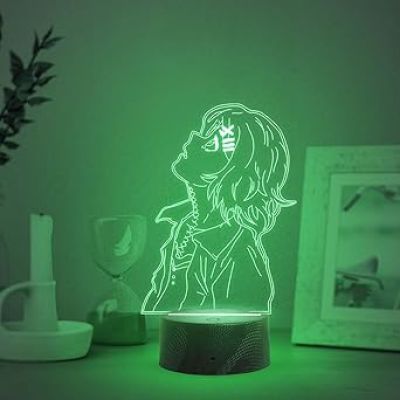 3D Illusion Anime Figure Desk Table Lamp with Automatic Color Changing Light  Birthday Gift for Anime Lover (JuuzouSuzuya)