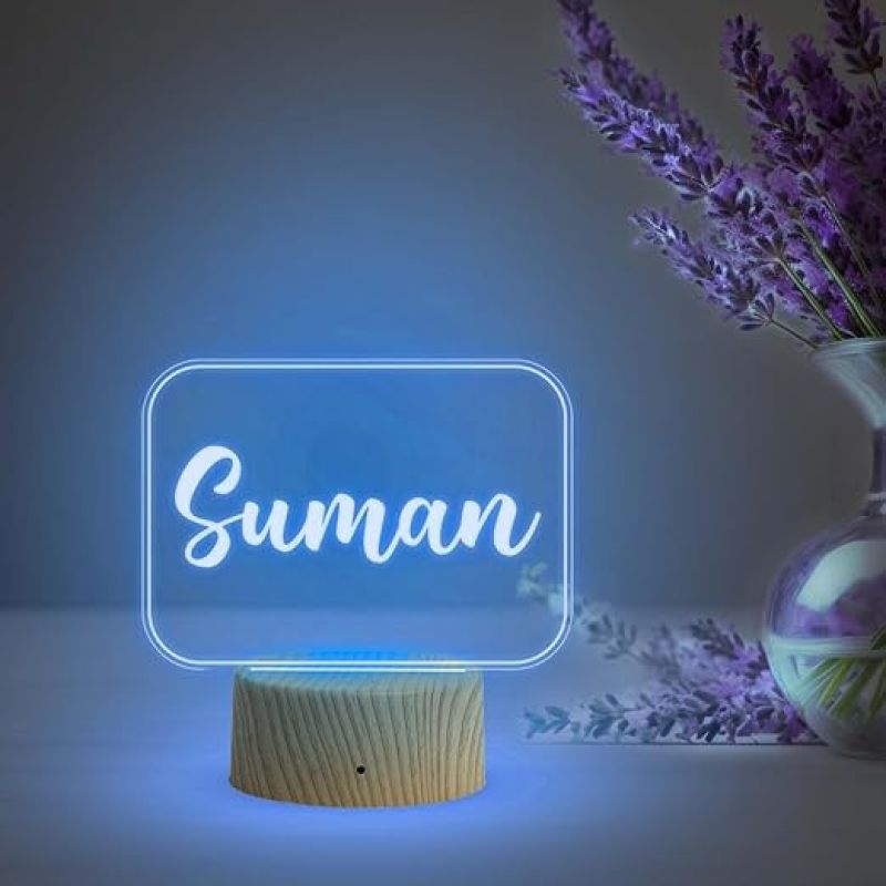 Personalized Name LED Night Table Lamp with 7 Color Changing Light  Gift for Birthday Anniversary Valentine Day  Gift for Loveable Person