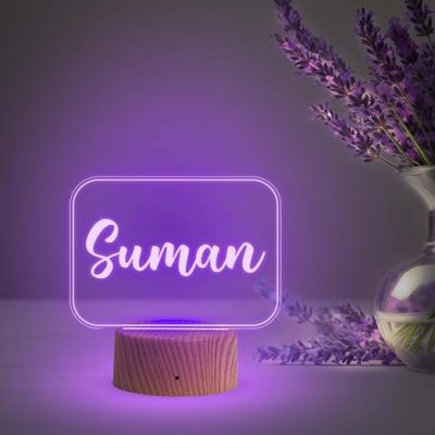 Personalized Name LED Night Table Lamp with 7 Color Changing Light  Gift for Birthday Anniversary Valentine Day  Gift for Loveable Person