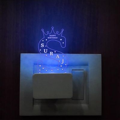 Personalized Alphabet Letter with Name Plug Night Lamp  Name Plug lamp  Multicolored Light  Gift for Birthday  Customized Name Lamp