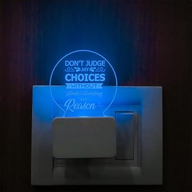 Motivational Quote Engraved Plug Night Lamp with 7 Color Changing Light  Inspirational Lamp Gifts  Home & Office Decor Light  Gift for Birthday (Quote 4)