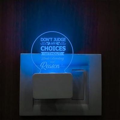 Motivational Quote Engraved Plug Night Lamp with 7 Color Changing Light  Inspirational Lamp Gifts  Home & Office Decor Light  Gift for Birthday (Quote 4)