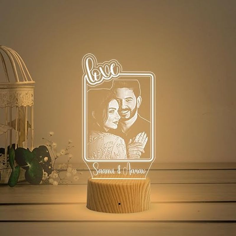 Personalized Couple Lamp with Warm White Light  Night lamp for Couple Anniversary, Wedding, Marriage, Birthday Valentine Day