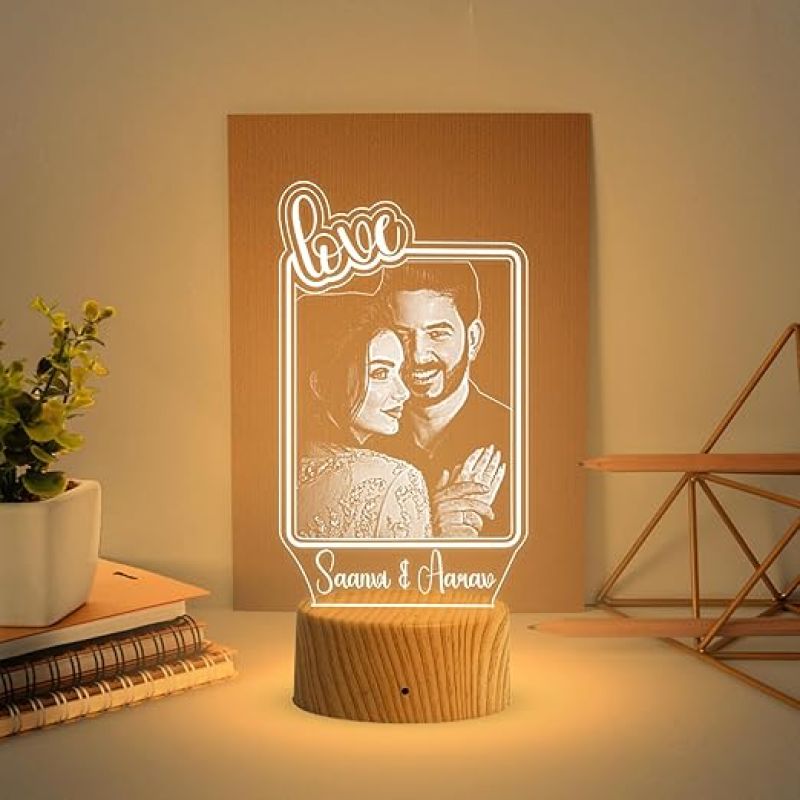 Personalized Couple Lamp with Warm White Light  Night lamp for Couple Anniversary, Wedding, Marriage, Birthday Valentine Day