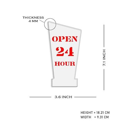 Open 24 Hours Led Lamp with Warm White Light  24 Hours Open Light for Restaurant, Bar Store, Cafe, Hotel   Decorative Light for Restaurants Coffee Shop