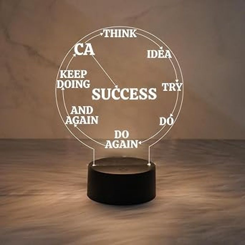 Motivational Night Lamp Best Gift for CA Student  Chartered Accountant Gift Lamp with Warm White Light  CA Aspirants Gift