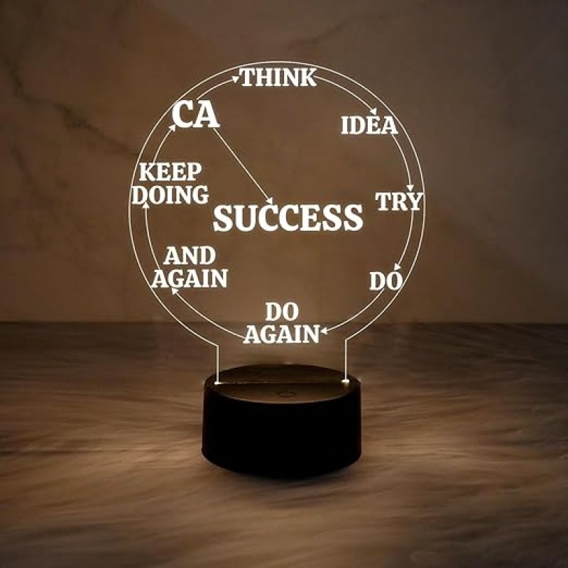 Motivational Night Lamp Best Gift for CA Student  Chartered Accountant Gift Lamp with Warm White Light  CA Aspirants Gift