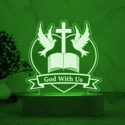 3D Illusion Jesus Night Lamp with Multicolored Light  Led Light for Prayer  Christian Gift for Men & Woman  Christian Lamp Gift  Religious Gift Items