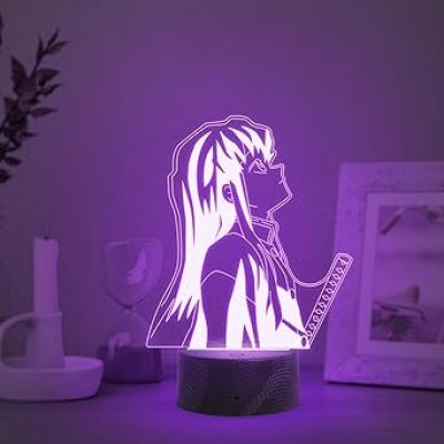 3D Illusion Anime Figure Desk Table Lamp with Automatic Color Changing Light  Birthday Gift for Anime Lover (MuichiroTokito258)