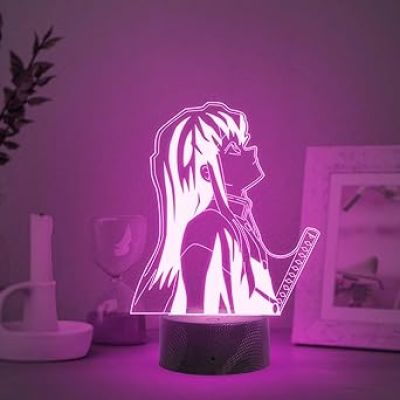3D Illusion Anime Figure Desk Table Lamp with Automatic Color Changing Light  Birthday Gift for Anime Lover (MuichiroTokito258)