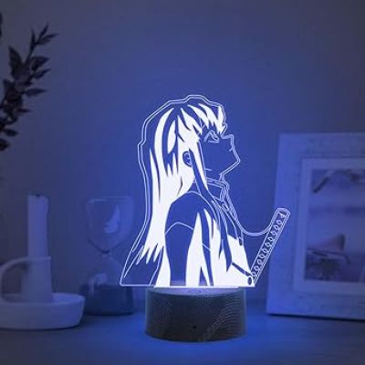 3D Illusion Anime Figure Desk Table Lamp with Automatic Color Changing Light  Birthday Gift for Anime Lover (MuichiroTokito258)