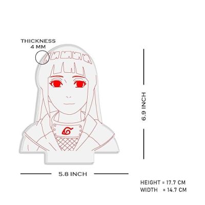3D Illusion Anime Figure Desk Table Lamp with Warm White Light   Birthday Gift for Anime Lover  Bedside Table Lamp (NarutoHinataHyuga)