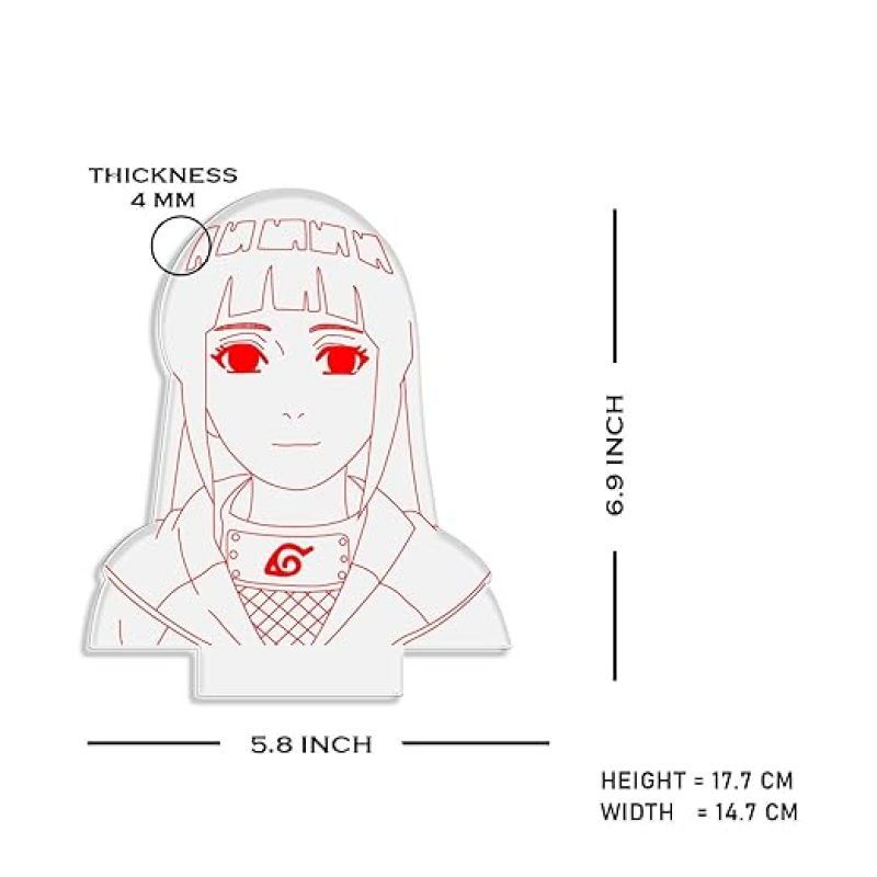 3D Illusion Anime Figure Desk Table Lamp with Automatic Color Changing Light  Birthday Gift for Anime Lover (NarutoHinataHyuga)
