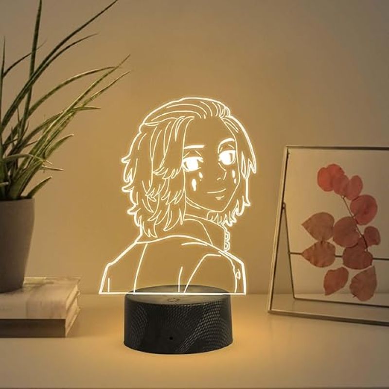 3D Illusion Anime Figure Desk Table Lamp with Warm White Light  Birthday Gift for Anime Lover  Bedside Table Lamp (TokyoRevengers)
