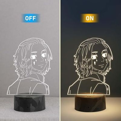 3D Illusion Anime Figure Desk Table Lamp with Warm White Light  Birthday Gift for Anime Lover  Bedside Table Lamp (TokyoRevengers)