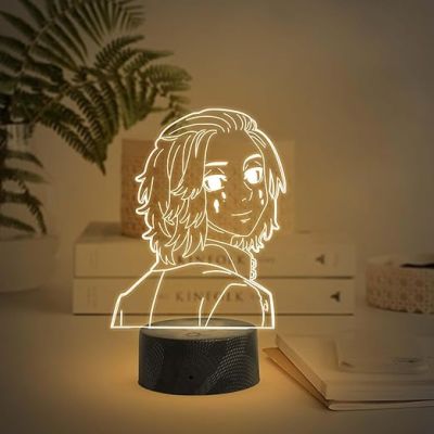 3D Illusion Anime Figure Desk Table Lamp with Warm White Light  Birthday Gift for Anime Lover  Bedside Table Lamp (TokyoRevengers)