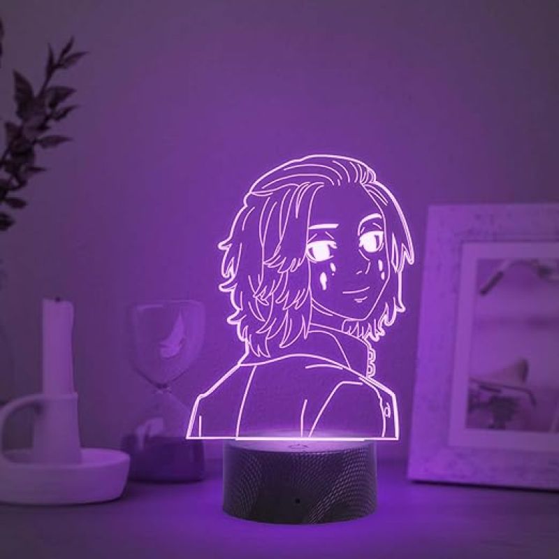 3D Illusion Anime Figure Desk Table Lamp with Automatic Color Changing Light  Birthday Gift for Anime Lover (TokyoRevengers)