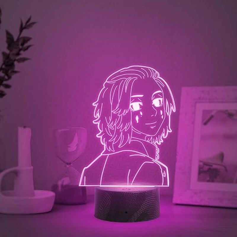 3D Illusion Anime Figure Desk Table Lamp with Automatic Color Changing Light  Birthday Gift for Anime Lover (TokyoRevengers)