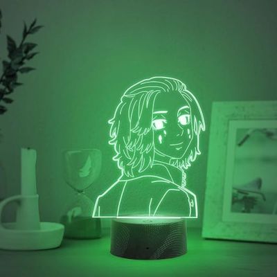 3D Illusion Anime Figure Desk Table Lamp with Automatic Color Changing Light  Birthday Gift for Anime Lover (TokyoRevengers)