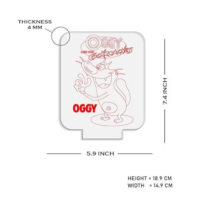 Cartoon Night Lamp OggyandTheCockroaches369 3D Illusion Desk Table Lamp with Warm White Light & Touch Control | Kids Room Night Lights