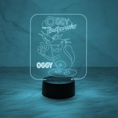 Cartoon Night Lamp OggyandTheCockroaches 3D Illusion Desk Table Lamp with 7 Color Changing & Touch Control | Kids Room Night Lights