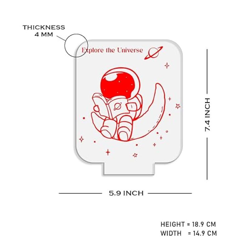 3D Illusion Astronaut lamp  Led USB Table Lamp for Kids  Home & Office Decor Light  Space Man Night Lamp  Bedside Table Lamp  Warm White Light