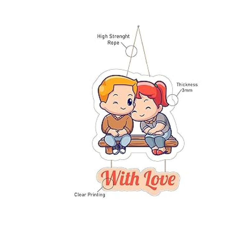 Couple Wooden Wall Hanging for Valentine Day Gift  Bedroom Decor Wall Hanging   Wall Decoration Items for Living Room  Gift For For Girlfriend Boyfriend Husband Wife (Design 1)