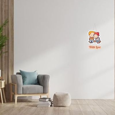 Couple Wooden Wall Hanging for Valentine Day Gift  Bedroom Decor Wall Hanging   Wall Decoration Items for Living Room  Gift For For Girlfriend Boyfriend Husband Wife (Design 1)