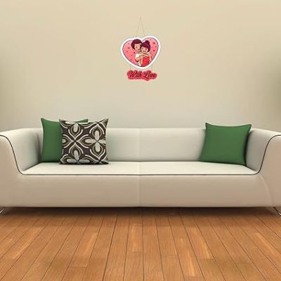 Couple Wooden Wall Hanging for Valentine Day Gift   Bedroom Decor Wall Hanging   Wall Decoration Items for Living Room   Gift For For Girlfriend Boyfriend Husband Wife (Design 4)